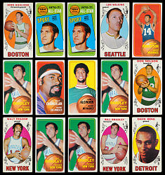 1969-1970 & 1970-1971 Topps Basketball Collection (172) with Abdul-Jabbar, Chamberlain & Robertson