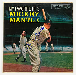 1958 Signed Mickey Mantle "My Favorite Hits" Record Album