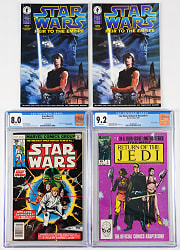 1970s-1990s Marvel/Dark Horse/DC Star Wars & Star Trek Comic Book Collection (76) with (6) CGC Graded Including Marvel #1 8.0