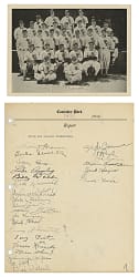 1930s-1940s Chicago White Sox Ephemera (3) with 1936 Signed Team Sheet & Rare Pennant