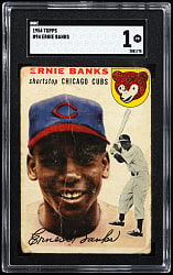 1954 Topps #94 Ernie Banks Rookie SGC POOR 1