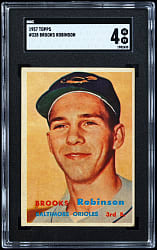 1957 Topps #328 Brooks Robinson Rookie SGC VG/EX 4