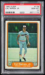 1982 Fleer #176 Cal Ripken Jr. Rookie PSA GEM MINT 10