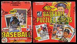 1982 Donruss & Fleer Unopened Wax Box Pair - Both BBCE