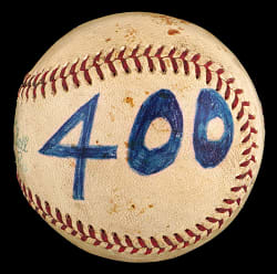 1956 Ted Williams 400th Home Run Baseball with Family Letter of Provenance & SIA Photo Match LOA