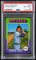 1975 Topps Mini #228 George Brett Rookie PSA NM-MT+ 8.5