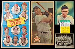 1910-1973 Baseball Oddball Collection (44) with 1930s Dixie Lid & Goudey Premiums and 1968 Topps Mickey Mantle Poster