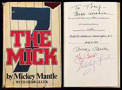1985 "The Mick" Limited-Edition Book Signed by Mickey Mantle, Yogi Berra & Whitey Ford - Commemorating Mantle's 226th Home Run