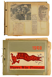 1968 World Champions Detroit Tigers Scrapbook with Dizzy Dean Auto