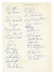 1964 Washington Senators Team-Signed Sheet (30) Including Gil Hodges, Lou Piniella & Danny O'Connell