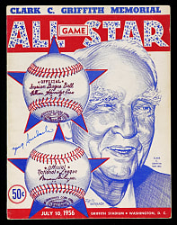 1956 MLB All-Star Game Program Signed by (22) with (11) Hall of Famers Including Kaline, Musial & Snider