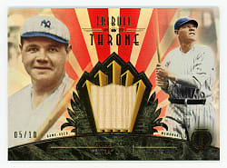2013 Topps Tribute to the Throne Babe Ruth Relic Red Parallel #5/10