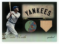 2009 Topps Tribute #1 Babe Ruth Double Relic Black Parallel #/50