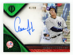 2017 Topps Tribute Aaron Judge Certified Autograph Rookie Green Parallel #/99