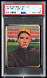 1933 George C. Miller Jerome "Dizzy" Dean PSA FAIR 1.5