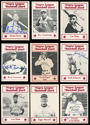 1984-1986 Decathlon Negro League Near Complete Set (118/119) Plus One Extra with (33) Signed Key Examples