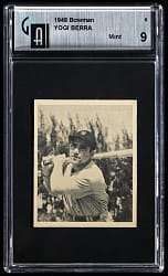 1948 Bowman #6 Yogi Berra Rookie GAI MINT 9