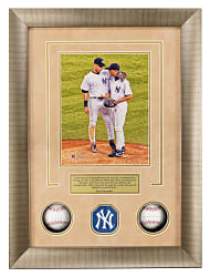 Derek Jeter & Mariano Rivera Single-Signed Baseball Pair Shadowbox Framed Display - Steiner COAs
