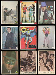 1966-1970 Non-Sport Shoebox Collection (346) with (201) 1966 Topps Batman Including #1 The Batman