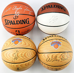 New York Knicks Signed Collection (12) with Carmelo Anthony - All With Knicks Team Authentication