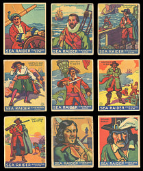 1933 World Wide Gum V359 Montreal/R124 Boston Sea Raiders Cards (16) with Low Number Partial Set (14/24) & (2) High Numbers