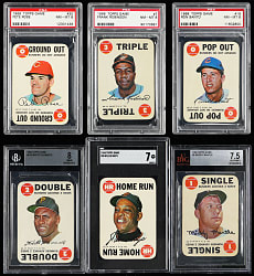 1968 Topps Game Complete Set (33) with (12) Graded - Sharp!