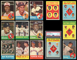 1963 Topps Partial Set (405/576) with Several Key Hall of Famers