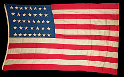 1877-1890 United States of America Massive 9'6" x 5'5" Flag with 38 Stars