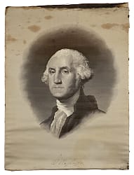 1893 Columbian Exposition Rare George Washington Large Format Silk