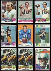 1969-1979 Topps Football Hall of Fame & Star Collection (229) with Bradshaw, Simpson, Staubach & Unitas