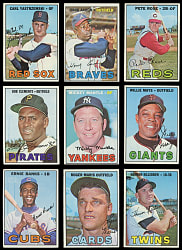 1967 Topps Near Complete Set (553/609) with Aaron, Mantle & Mays