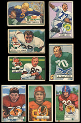 1951 Bowman Football Starter Set (59/144) with Hall of Famers & Stars