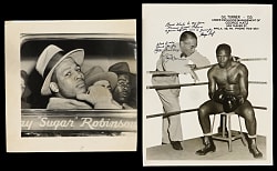 1900s-1950s Boxing Photograph and Cabinet Card Collection (9) with Sugar Ray Robinson