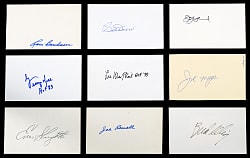 Signed Index Card Collection (300+) with Hall of Famers & Stars