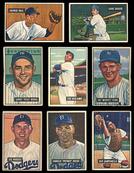 1951 Bowman Starter Set (155/324) with (18) Hall of Famers Including Whitey Ford Rookie & Ted Williams