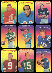 1970 Topps Football Super Glossy High-Grade Complete Set (33)