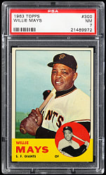 1963 Topps #300 Willie Mays PSA NM 7