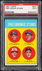 1963 Topps #537 Pete Rose Rookie PSA EX 5