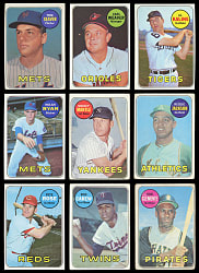 1969 Topps Collection (1,825+) with (225+) Hall of Famers Including R. Jackson, Mantle & Ryan