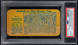 Circa 1939 D351 Grennan Bakery Baseball's 10 Most Famous Plays #8 Heinie Zimmerman/Eddie Collins PSA GOOD 2 - Newly Discovered, Population 1 of 1