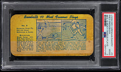 Circa 1939 D351 Grennan Bakery Baseball's 10 Most Famous Plays #9 Fred Snodgrass PSA GOOD 2 - Newly Discovered, Population 1 of 1