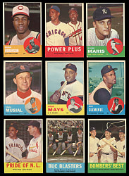 1963 Topps Near Complete Set (546/576) with Key Hall of Famers