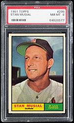 1961 Topps #290 Stan Musial PSA NM-MT 8
