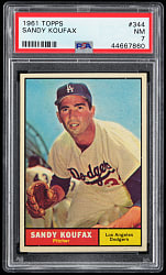 1961 Topps #344 Sandy Koufax PSA NM 7