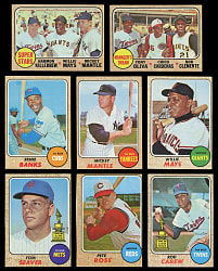 1968 Topps Partial Set (299/598) with Mickey Mantle & Willie Mays