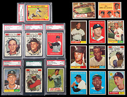 1961 Topps Near Complete Set (579/587) with (14) Graded Key Cards Plus (3) Variations - Clean!