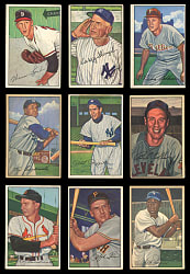 1952 Bowman Partial Set (135/252) with (10) Hall of Famers