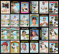 1970-1977 Topps & O-Pee-Chee Hall of Fame and Star Collection (307) - Loaded with Aaron, Clemente & Mays!