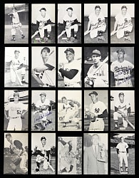 Vintage J.D. McCarthy Postcard Collection (75) with (21) Hall of Famers Including (2) Ted Williams & Willie Mays