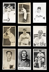 1950s-1970s Kodak Photo Postcards Collection (56) with Various Photographer Stamps & Several Hall of Famers